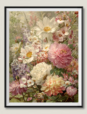 Summer Floral 3 - DIY Chart Counted Cross Stitch Patterns Needlework DMC Color