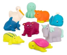 B. Toys Animal Bath Squirts - Squish and Splash Friends 9 Bath Toys NWT