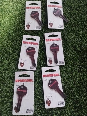 Hillman Deadpool Marvel Kwikset KW1/10 66/97 Key Blank Lot Of 6