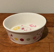 Peanuts Snoopy & Woodstock Small 5-1/4"" Ceramic Pet Bowl by Gibson - NWOT
