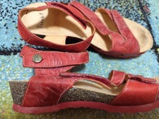 Think! Sandalen Damen Sommerschuhe Sandalette offene Schuhe Gr. 37 rot, Kork