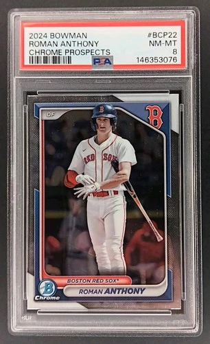 2024 Bowman Chrome Prospects Roman Anthony BCP22 PSA 8 Red Sox Prospect