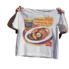 98 THANKSGIVING BREAKFAST PROMO VINTAGE T-SHIRT, GRAPHIC TEE
