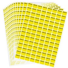 2240 Pcs Yard Sale Price Stickers, Prepriced Pricing Labels, Yellow