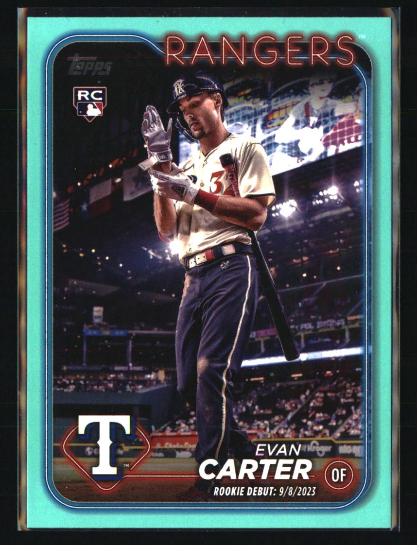 2024 Topps Update #US58 Evan Carter Aqua