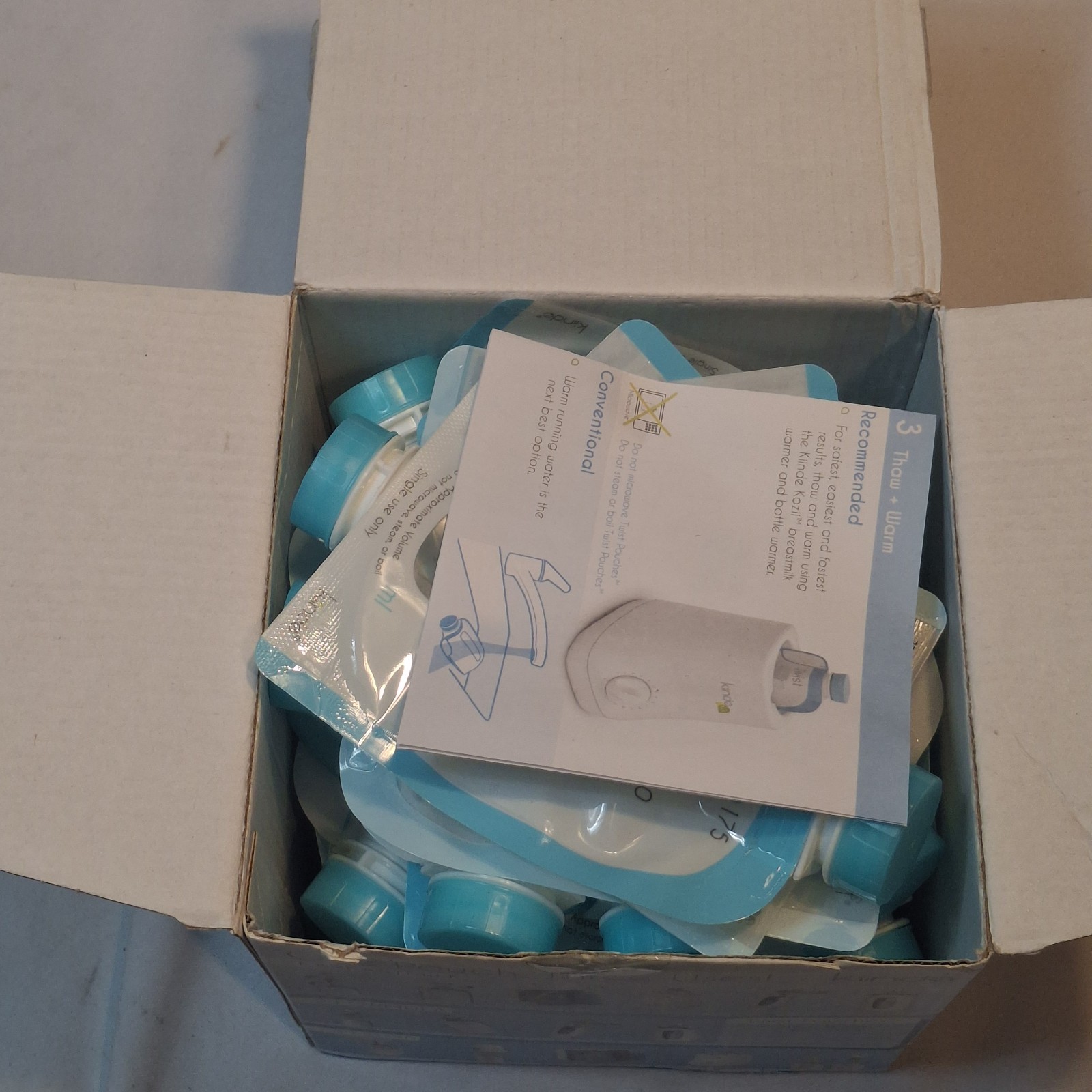 Kiinde Twist Pouch Twist Cap Breast Milk Storage Bag 6oz, 40pack Brand New