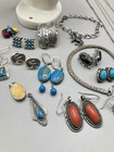 Vintage Native American Southwest Sterling Silver Jewelry Lot Turquoise Zuni — photo 4