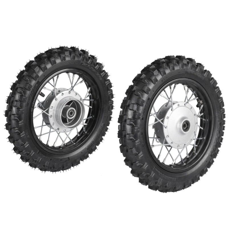 10" Front + Rear Wheel 2.50-10 Tire Rim For CRF50 XR50 TTR50 Trike ATV Dirt Bike