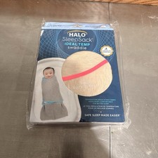 Halo SleepSack Ideal Temp Swaddle Newborn 0-3 months Oatmeal/Pink Color