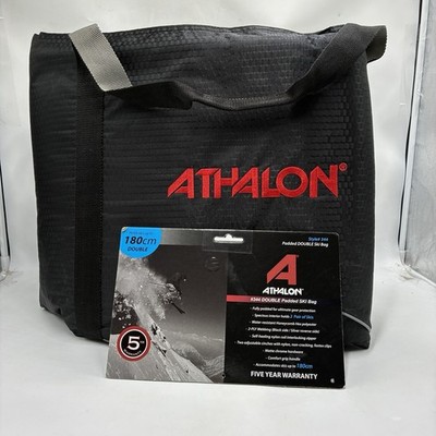 Athalon Double Ski Bag Padded - Black - 180cm The tag is not attached.