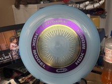 Wham-o Frisbee 165G HDX 82E Blue Purple ring gold chatter top
