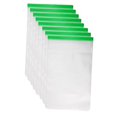 Odor Proof Storage Bags-12ｘ20 Inch, Reusable Double-Tracked Zip Green 8 Pack