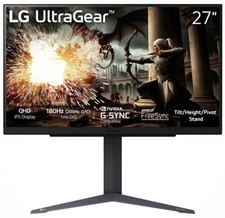LG 27" UltraGear 27GS75QX QHD 180Hz 1ms G-Sync Compatible IPS Gaming Monitor
