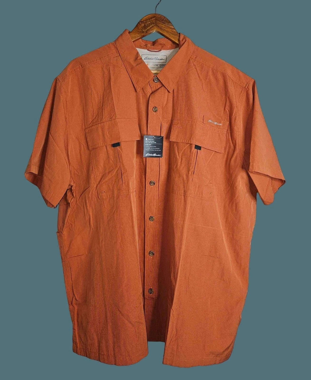 Eddie Bauer Sport Shop MR SS UPF Guide 2.0 Shirt Men 2XL Outdoor Fishing Hiking
