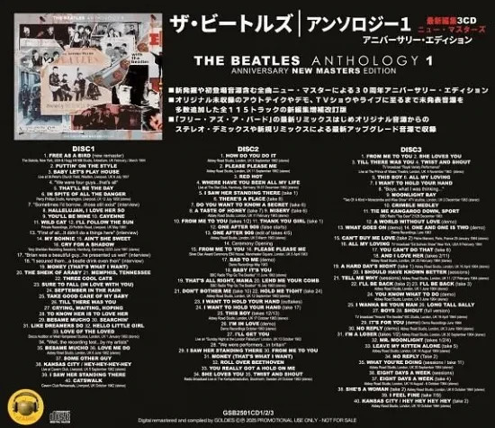THE BEATLES - ANTHOLOGY 1 : ANNIVERSARY NEW MASTERS EDITION (3CD