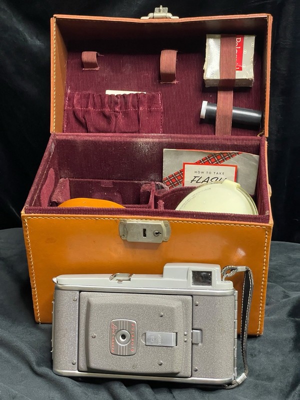 Vintage Polaroid Model 80 Land Camera Gray with Vintage Case Original Case I
