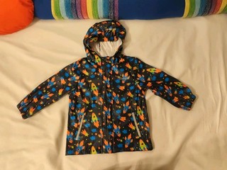 Matschjacke Regenjscke Zebralino Rakete Weltraum 104/110
