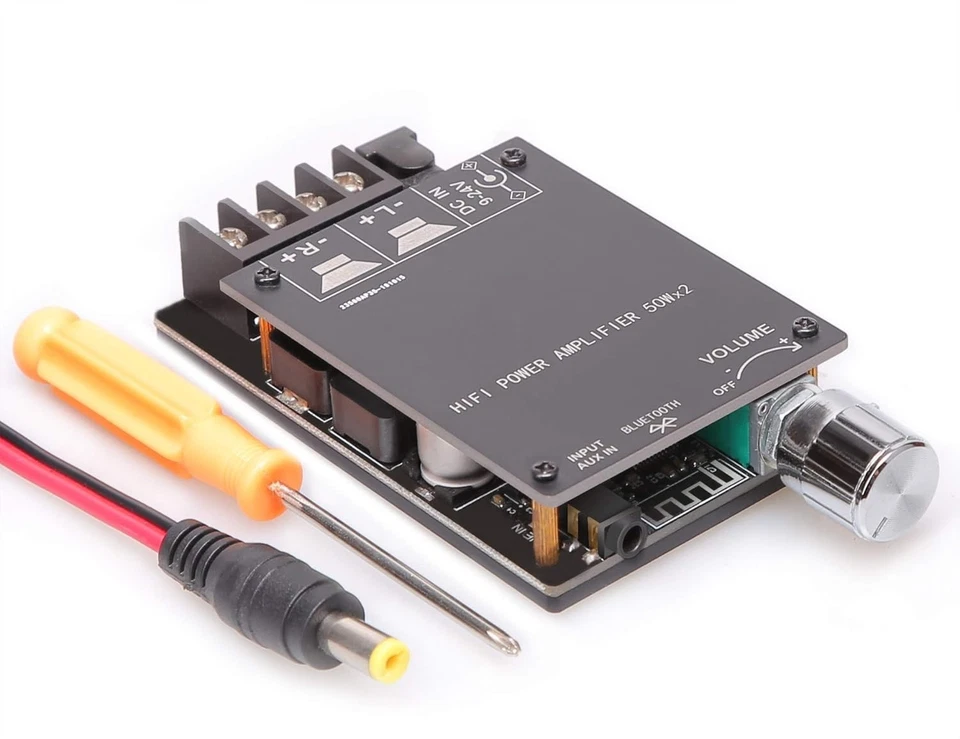 Bluetooth 5.0 Dual Channel 100W Amplifier Board 9-24V for Speakers - Image 3 of 4