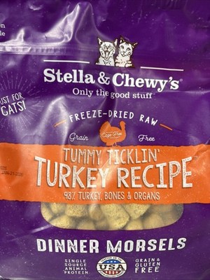 Stella & Chewy's Freeze-Dried Raw Tummy Ticklin' Turkey Dinner Morsels Cat 18 Oz