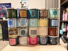 Bath  Body Works  White Barn Scented 3 wick Candles.