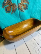 Wooden Deep Oblong Serving Bowl