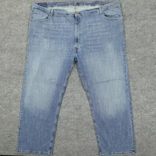 Levis 559 Jeans Men 52x32 Blue Relaxed Fit Straight Leg Medium Wash Cotton Blend