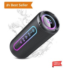 Portable Bluetooth Speaker with Lights, Bluetooth 5.4 Speaker, Powerful Cryst...