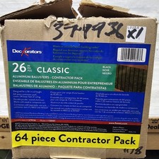 Deckorators Classic 26in Black Aluminum Balusters 64-Piece 3/4" Contractor Pack