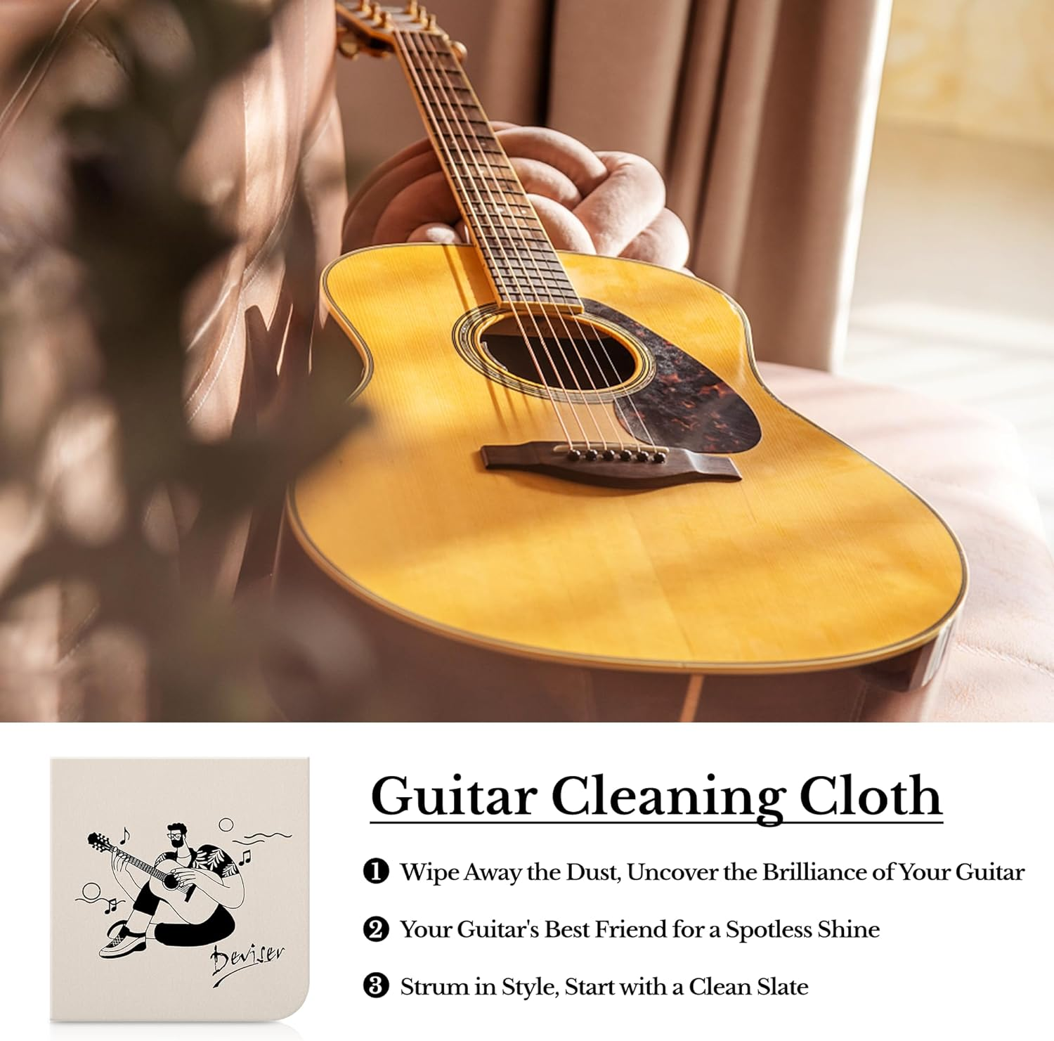 Deviser Guitar Cleaning,All in ONE Kit,Fretboard Lemon Oil,Polish