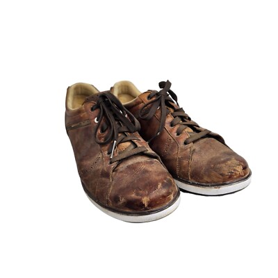 Ashworth Cardiff Spikeless Golf Shoes Brown Leather Men's Size