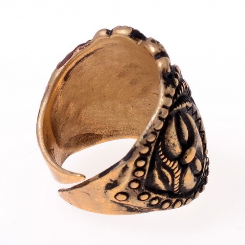 Anillo celta anillo de dedo histórico época latina réplica celta bronce/plateado - Imagen 2 de 3