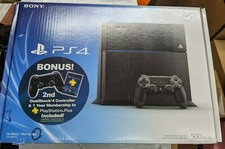 PS4 Sony PlayStation 4 1TB Jet Black Slim Bundle 12mo Plus Extra controller