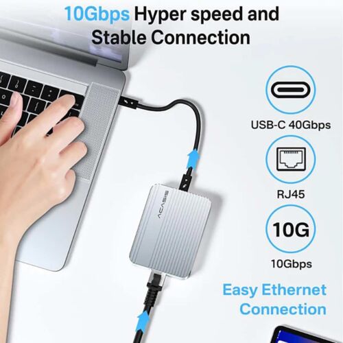 Acasis 10 Gigabit Ethernet Adapter Compatible with Thunderbolt 5|4|3 and USB4 - Zdjęcie 2 z 15