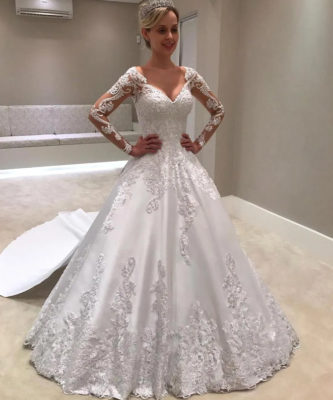 lace button up wedding dress Unique Lace Long Sleeves Wedding Dress Buttons Front -