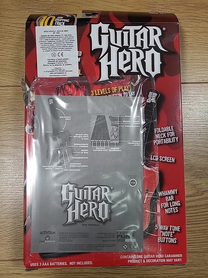 Guitar Hero Carabiner Playable PocketSized Game 10 Tracks eBay