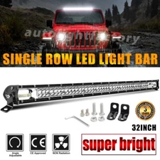 32" inch LED Light Bar 800W Spot Flood Combo Driving Offroad Pickup Bumper Lamp