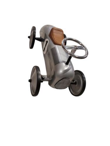Schylling Speedster Silver Race Car Ride On Scooter Pressed Steel