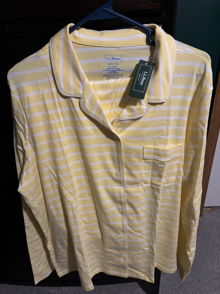 Conjunto de pijama súper suave a rayas L.L.Bean para mujer XL NUEVO CON ETIQUETAS Foto 2 de 3