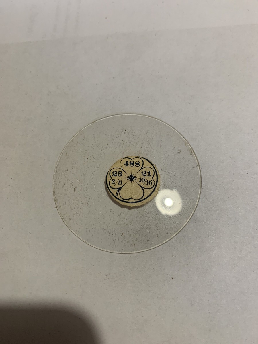 Montre De Poche VUS OPEN FACE En Verre Cristal - Modèle Vintage NOS Neuf Sans étiquette