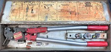 Thomas & Betts TBM5 Compression Lug & Splice Terminal Crimper Tool + 3 Dies USA