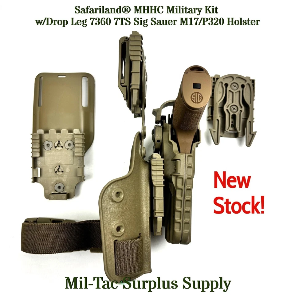 Военный комплект Safariland® MHHC с опускающейся ножкой 7360 7TS кобура Sig Sauer M17/P320 - Изображение 4 из 4