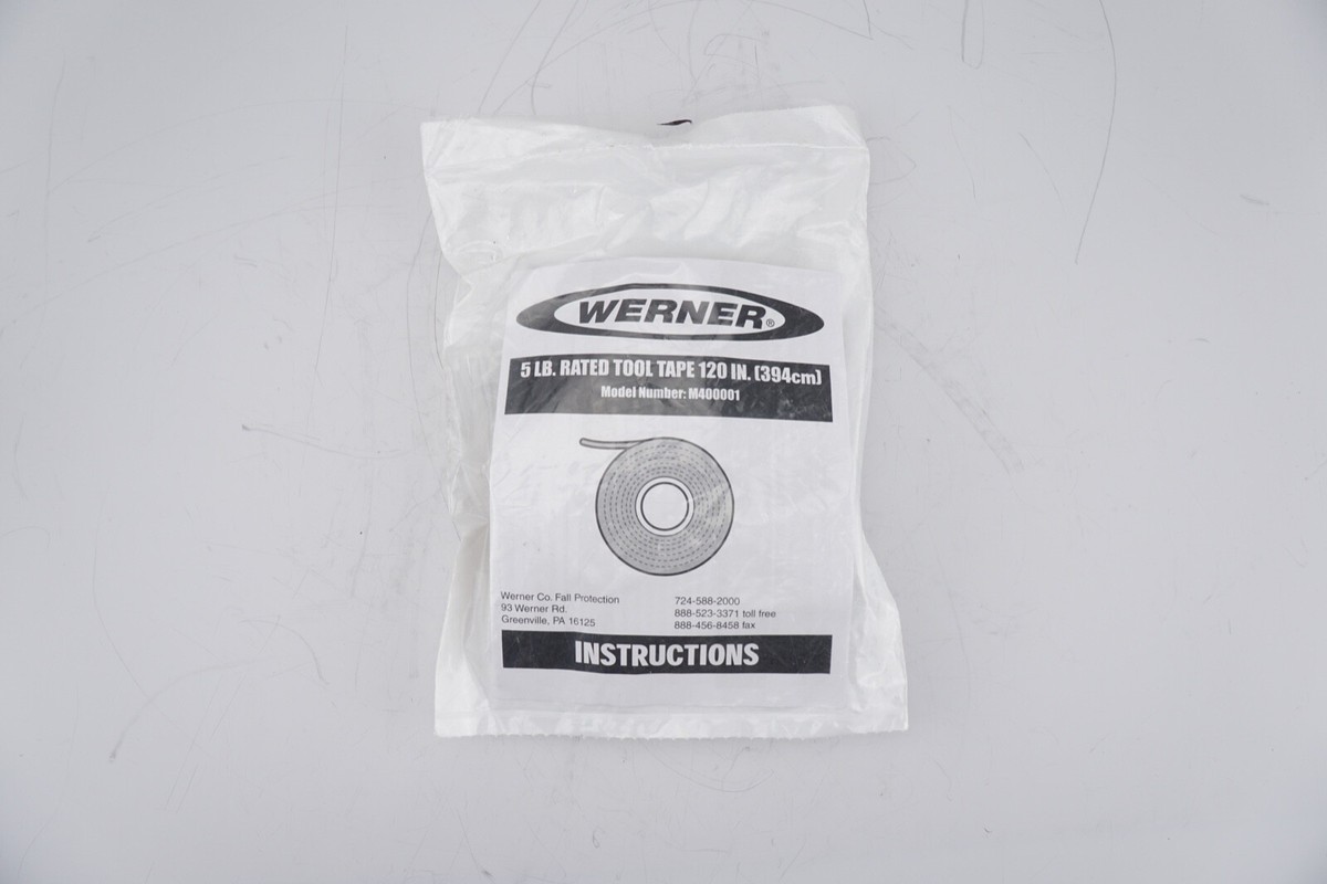 New Roll of Genuine Werner M400001 5lb Rated Tool Tape, 1