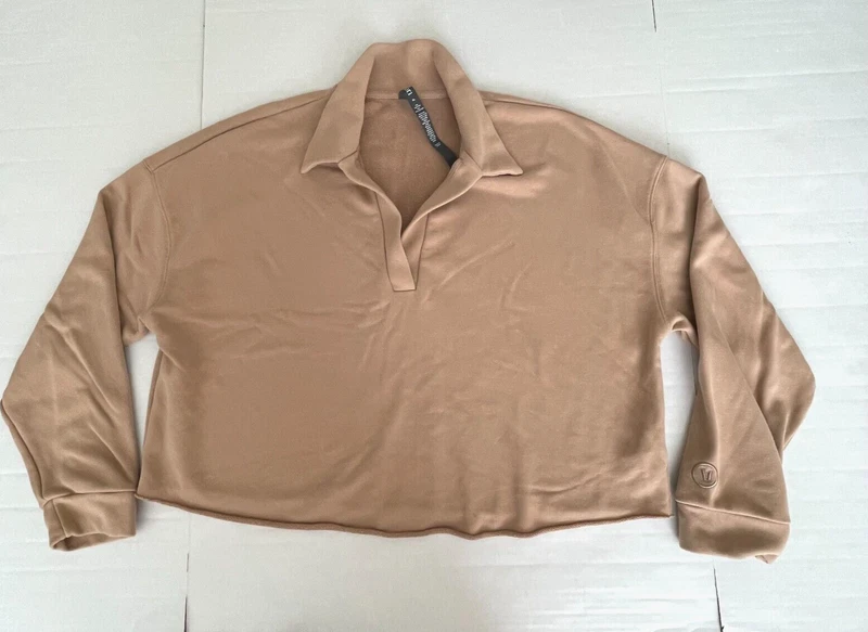 vuori sedona polo pullover cropped shirt