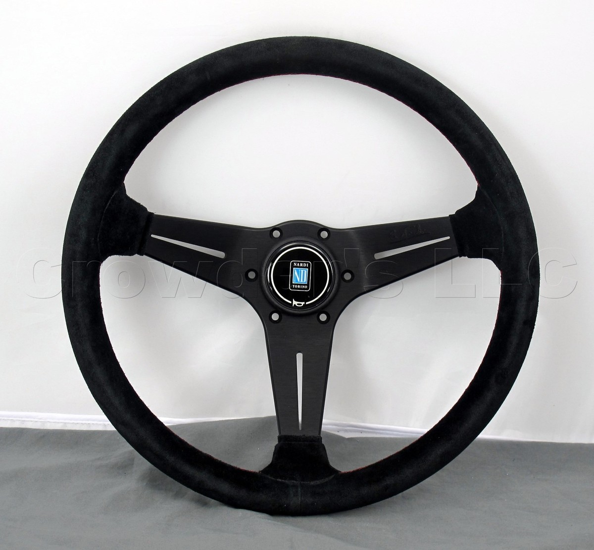パーツ Nardi Deep Corn 35 Suede / black spokes Nardi Deep Corn Steering Wheel, Suede, Black Spokes, Red