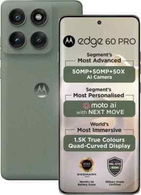 MOTOROLA Moto Edge 60 Pro 5G-Factory Unlocked Dual SIM-12GB 256GB-Pantone Shadow