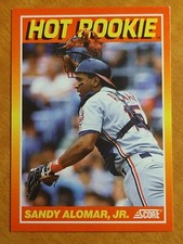 1991 Score Hot Rookies Sandy Alomar Jr. Cleveland Indians #6 