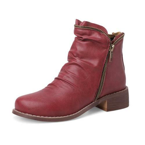 Stivaletti casual donna punta rotonda tacco basso Chelsea 50 51 52 53 54 outdoor D - Foto 6 di 22