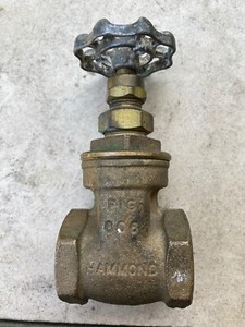Hammond FIG 606 Brass 1 Inch Water Shutoff Valve Industrial Steampunk Untested
