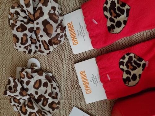 nwt GYMBOREE READY DRESS GO LEOPARD HAIR CLIPS or socks or purse or hat - Picture 3 of 12