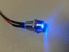 3 pieces LED blue with socket 5mm ready to connect for 12V indirect lighting